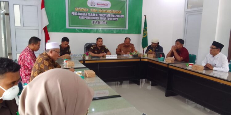 Kegiatan Rapat Koordinasi Tim Pengawasan Aliran Kepercayaan Masyarakat (PAKEM) Kabupaten Lombok Timur