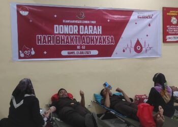 Sambut Hari Bakti Adhyaksa Ke- 63  Kejari Lombok Timur Melakukan Kegiatan DONOR DARAH