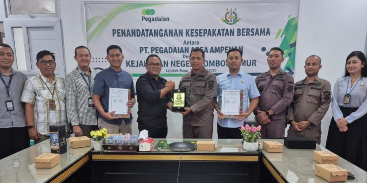 PENANDATANGANAN KESEPAKATAN BERSAMA (MOU) ANTARA PT. PEGADAIAN (PERSERO) AREA AMPENAN DENGAN KEJAKSAAN NEGERI LOMBOK TIMUR