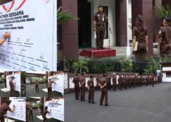 APEL PENCANANGAN PEMBANGUNAN ZONA INTEGRITAS MENUJU WILAYAH BEBAS DARI KORUPSI PADA KEJAKSAAN NEGERI LOMBOK TIMUR