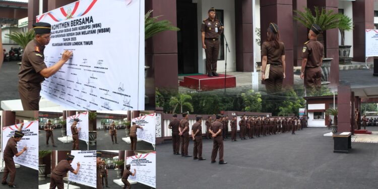 APEL PENCANANGAN PEMBANGUNAN ZONA INTEGRITAS MENUJU WILAYAH BEBAS DARI KORUPSI PADA KEJAKSAAN NEGERI LOMBOK TIMUR