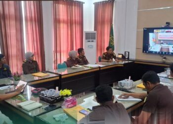 PENGARAHAN KEPALA KEJAKSAAN TINGGI NTB SECARA DARING TERKAIT PERSIAPAN KEGIATAN VERIFIKASI LAPANGAN OLEH TIM PENILAI INTERNAL PEMBANGUNAN ZONA INTEGRITAS PADA WILAYAH NTB